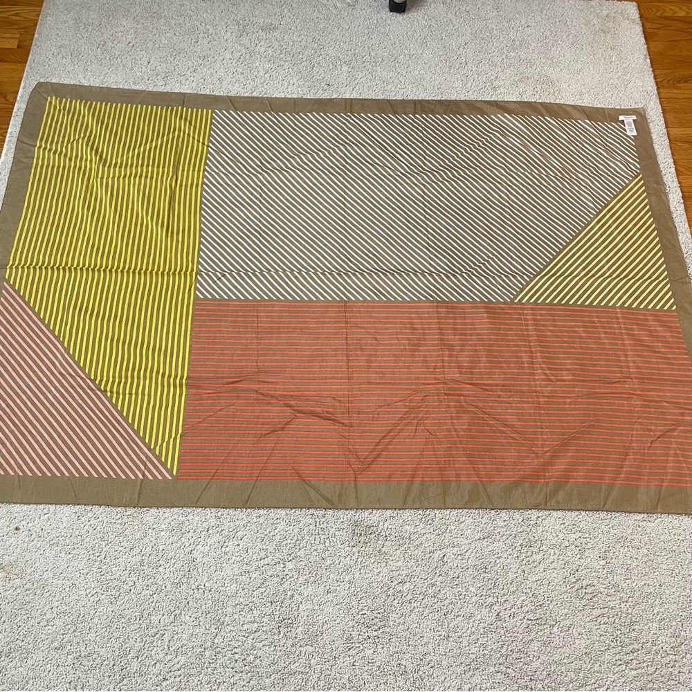 Authentic COACH Multi-Color GEOMETRIC STRIPED Oversized DESIGNER Scarf WRAP